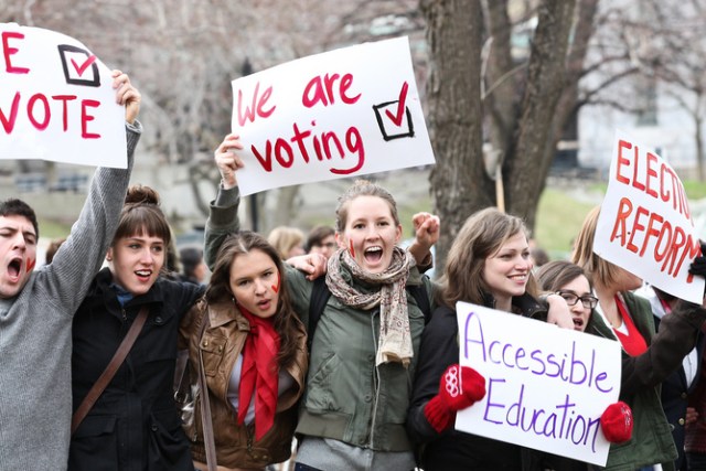McGill student vote mob 2011